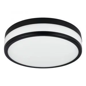 900846 Настенно-потолочный светильник LED PALERMO, 3X5,7W (LED), 3000K, 2100lm, IP44, H75, Ø300, сталь, черный / матовое стекло, белый EGLO