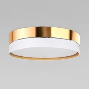 Потолочный светильник с тканевым абажуром TK Lighting Hilton Gold 4773