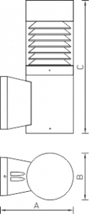 Накладной светильник KAMPI F126 black