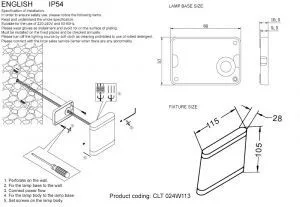 Влагозащищенный светильник Crystal Lux CLT 024W113 DG