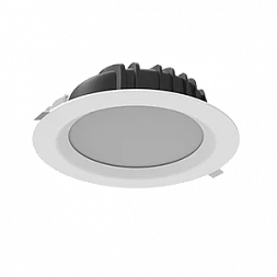 Светильник светодиодный "ВАРТОН" Downlight круглый встраиваемый 230*81 мм 40W Tunable White (2700-6500K) IP54/20 RAL9010 белый матовый диммируемый по протоколу DALI