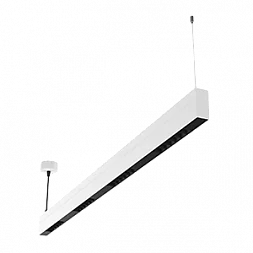 Светодиодный светильник"ВАРТОН" Stellar-Line Comfort Up n Down подвесной 1200х35х75 мм 56 ВТ 4000К RAL9010 белый матовый с линзами 50 градусов двойная засветка
