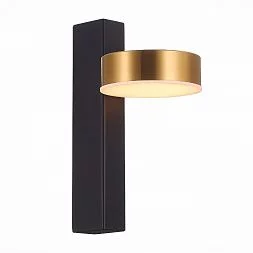 Светильник настенный ST-Luce Черный/Латунь LED 1*7W 3000K PANCES SL6000.301.01