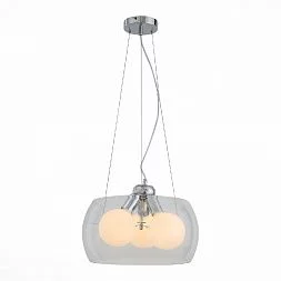 Светильник подвесной ST-Luce Хром/Прозрачный E27 Globe 3*100W UOVO SL512.113.03