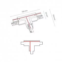 Коннектор для трехфазной трековой системы T-образный правый 2 Nowodvorski Ctls Power Black 8704