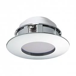 95818 Светодиодный встраиваемый светильник PINEDA, 1х4,9W(LED), Ø78, IP44, пластик, хром EGLO